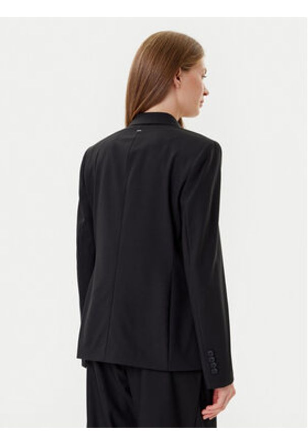 BOSS Marynarka Jaleto9 50546623 Czarny Regular Fit. Kolor: czarny. Materiał: wełna