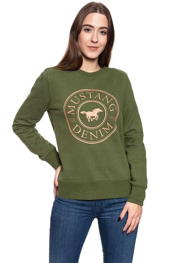 Mustang - BLUZA MUSTANG DAMSKA Bea C Print 1009102 6348. Wzór: nadruk