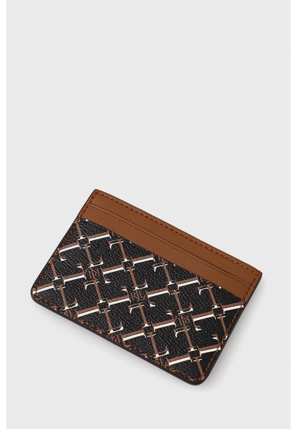 Lauren Ralph Lauren Etui na karty damski kolor brązowy. Kolor: brązowy