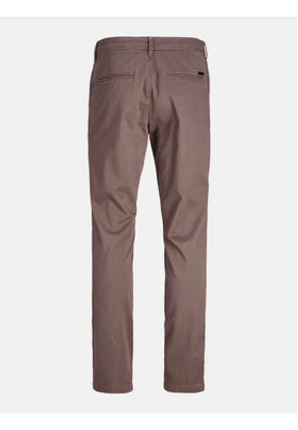 Jack & Jones - Jack&Jones Chinosy Marco 12150148 Brązowy Slim Fit. Kolor: brązowy. Materiał: bawełna
