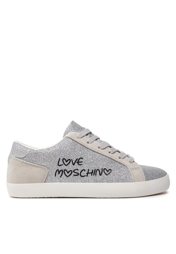 Love Moschino - Sneakersy LOVE MOSCHINO. Kolor: srebrny