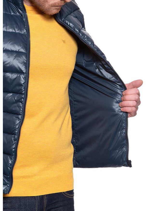 Wrangler - WRANGLER PUFFER VEST NAVY W4A3XT114 112129072. Materiał: puch
