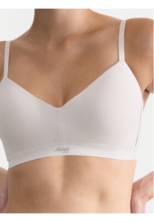 Sloggi Biustonosz top Ever Ease 10219599 Beżowy. Kolor: beżowy. Materiał: bawełna