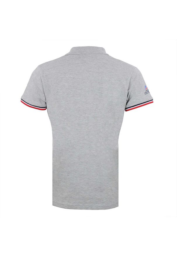 PEAK MOUNTAIN - Damska koszulka polo Peak Mountain Abeca. Typ kołnierza: polo. Kolor: szary. Styl: sportowy, elegancki