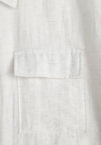 Renee - Jasnobeżowa Koszula Typu Nietoperz Utility z Lnem i Wiskozą z Wiązaniem w Talii Fyserynore. Kolor: beżowy. Materiał: wiskoza, len. Sezon: lato #6