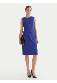 Calvin Klein Sukienka koktajlowa LV044F018G Niebieski Slim Fit. Kolor: niebieski. Materiał: syntetyk. Styl: wizytowy #5