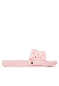 Tommy Jeans Klapki Tjw Braided Slide EN0EN02764 Różowy. Kolor: różowy. Materiał: materiał