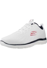 skechers - Kapcie SKECHERS SUMMITS Biały. Kolor: biały. Materiał: tkanina. Model: Skechers Sport. Sport: turystyka piesza