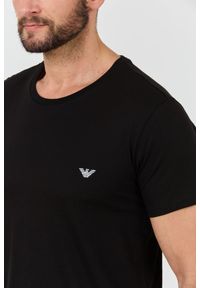 Emporio Armani - EMPORIO ARMANI Czarny męski t-shirt basique, Rozmiar XXL. Kolor: czarny #4