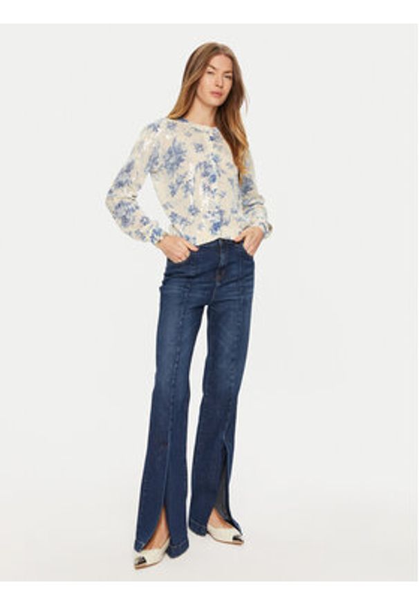 TwinSet - TWINSET Kardigan 241TT3282 Niebieski Regular Fit. Kolor: niebieski. Materiał: bawełna