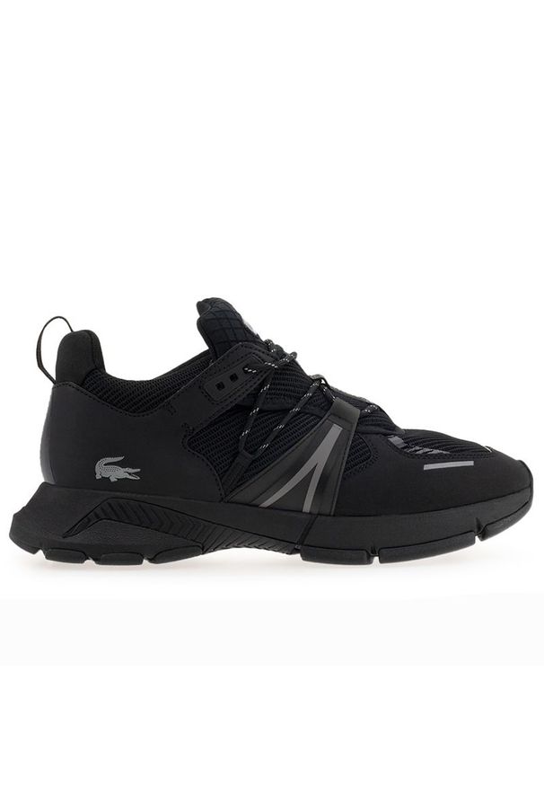 Buty Lacoste L003 743SMA0064-02H - czarne. Kolor: czarny. Materiał: guma, tworzywo sztuczne, syntetyk, poliester. Szerokość cholewki: normalna
