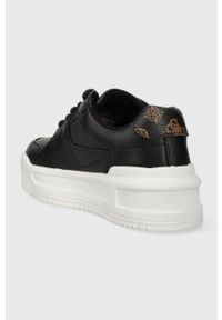 Guess sneakersy LEMMER kolor czarny FL8MMR ELE12. Nosek buta: okrągły. Kolor: czarny. Materiał: guma. Obcas: na platformie #4
