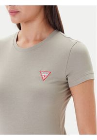 Guess T-Shirt W2YI44 J1314 Khaki Regular Fit. Kolor: brązowy. Materiał: bawełna
