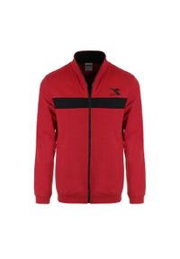 Diadora - Zestaw dresowy męski DIADORA TRACKSUIT FZ CORE. Kolor: czerwony. Materiał: dresówka