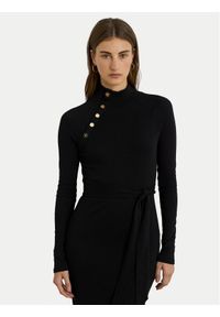 Lauren Ralph Lauren - LAUREN RALPH LAUREN Sukienka dzianinowa 200980036001 Czarny Slim Fit. Kolor: czarny. Materiał: bawełna