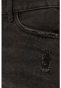Haily's Szorty jeansowe damskie kolor czarny gładkie high waist. Okazja: na co dzień. Stan: podwyższony. Kolor: czarny. Materiał: jeans. Wzór: gładki. Styl: casual #4