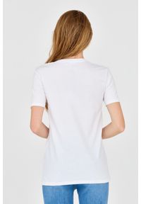 Balmain - BALMAIN Biały damski t-shirt z guzikami. Kolor: biały. Materiał: bawełna #5