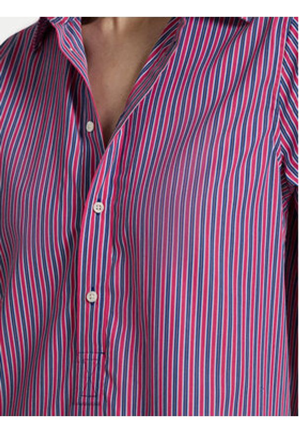 Polo Ralph Lauren Sukienka koszulowa 211959914002 Fioletowy Regular Fit. Typ kołnierza: polo. Kolor: fioletowy. Materiał: bawełna. Typ sukienki: koszulowe