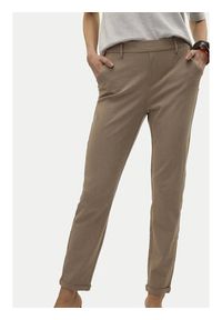 Vero Moda Chinosy Maya 10320549 Beżowy Regular Fit. Kolor: beżowy. Materiał: syntetyk #4