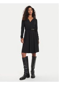 TwinSet - TWINSET Sukienka koktajlowa 241TE2054 Czarny Regular Fit. Kolor: czarny. Materiał: syntetyk. Styl: wizytowy #5