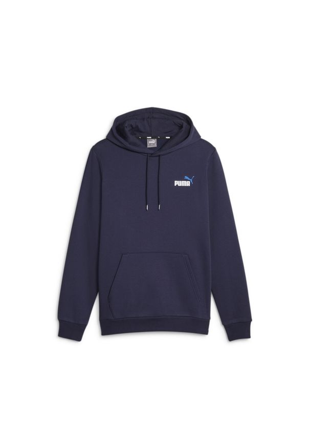 Bluza męska Puma ESS+ 2 Col Small Logo Hoodie FL. Typ kołnierza: kaptur. Kolor: niebieski