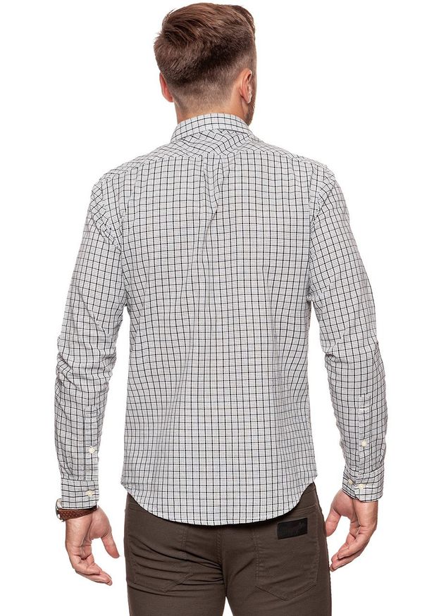 Lee - KOSZULA LEE BUTTON DOWN CLOUD DANCER L880QDHA 112123398. Typ kołnierza: button down. Materiał: materiał. Wzór: kratka
