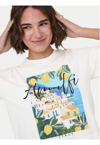 only - ONLY T-Shirt Vega 15375753 Kremowy Regular Fit. Kolor: kremowy. Materiał: bawełna #7