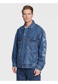 Tommy Jeans Kurtka jeansowa DM0DM15614 Niebieski Oversize. Kolor: niebieski. Materiał: jeans