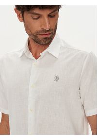 U.S. Polo Assn. Koszula MUP3254 Biały Regular Fit. Typ kołnierza: polo. Kolor: biały. Materiał: bawełna #5