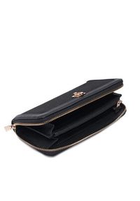 Guess Portfel Audrey Logo Slg SWJG97 55146 Czarny. Kolor: czarny. Materiał: materiał #3