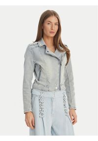 Morgan Kurtka jeansowa 241-VAMMY Błękitny Regular Fit. Kolor: niebieski. Materiał: bawełna #1