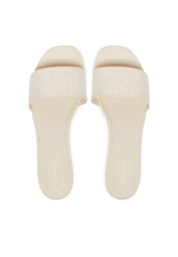 Calvin Klein Klapki Flat Slide Jacq HW0HW02388 Écru. Materiał: materiał