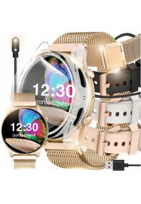 WonderWatch - SMARTWATCH ZEGAREK DAMSKI POLSKIE MENU ROZMOWY SPORT SMART WATCH 4 PASKI. Rodzaj zegarka: smartwatch. Styl: sportowy #1