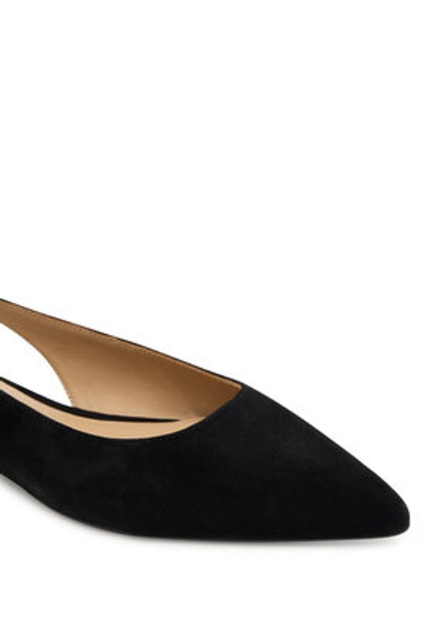 Lauren Ralph Lauren - LAUREN RALPH LAUREN Baleriny 802967746001 Czarny. Kolor: czarny. Materiał: skóra, zamsz