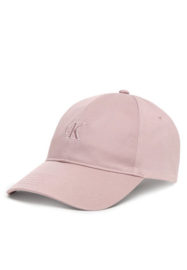 Calvin Klein Czapka z daszkiem Embroidered Monogram Cap LV04K5024G Biały. Kolor: biały. Materiał: materiał, bawełna