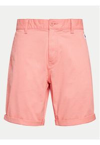 Tommy Jeans Szorty materiałowe Scanton DM0DM18812 Różowy Regular Fit. Kolor: różowy. Materiał: bawełna