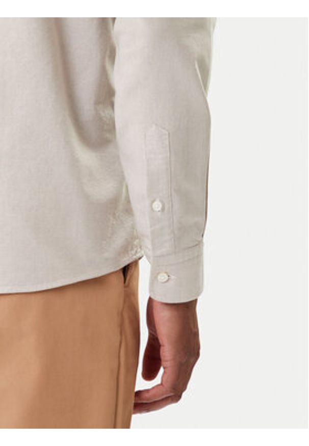 BOSS Koszula H-Liam 50555966 Beżowy Regular Fit. Kolor: beżowy. Materiał: bawełna