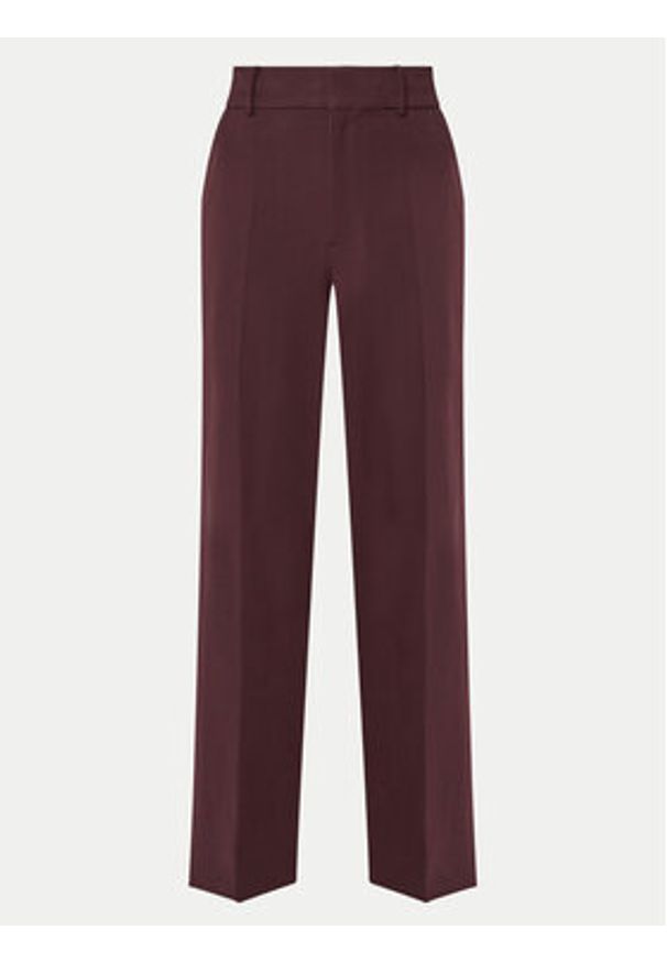 STAUD Spodnie palazzo Prince R24F4138ST Bordowy Regular Fit. Kolor: czerwony. Materiał: wiskoza