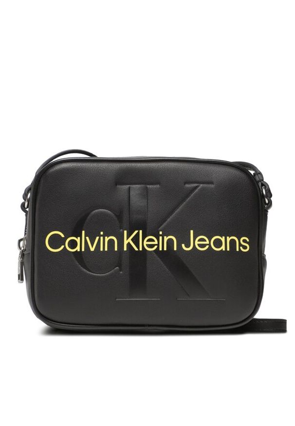 Calvin Klein Jeans Torebka Sculpted Camera Bag 18 Mono K60K610275 Czarny. Kolor: czarny. Materiał: skórzane
