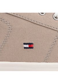 TOMMY HILFIGER - Tommy Hilfiger Tenisówki Iconic Long Lace Sneaker FM0FM01536AEP Beżowy. Kolor: beżowy. Materiał: materiał