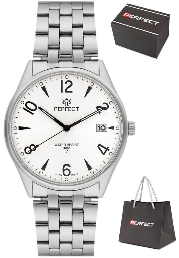 Zegarek Perfect M141T-03 męski klasyczny czytelny 42 mm .. Styl: klasyczny