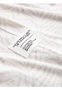 Ombre Clothing - T-shirt męski fullprint w liście palmy - jasnobeżowy V1 OM-TSFP-0182 - XXL. Kolor: beżowy. Materiał: bawełna, skóra #8