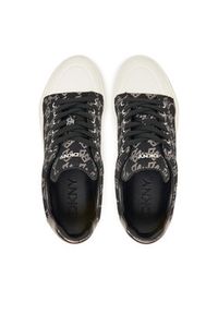 DKNY Trampki York Lace UP Sneak K2533982 Czarny. Kolor: czarny. Materiał: materiał #2