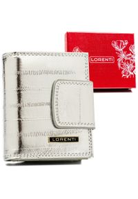 LORENTI - Portfel damski Lorenti 42329-STB srebrny. Kolor: srebrny