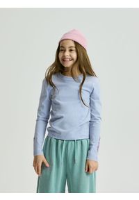 Reserved - Koszulka z efektem sprania - jasnoniebieski. Kolor: niebieski. Materiał: bawełna #1