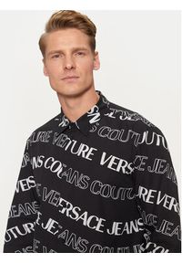 Versace Jeans Couture Koszula 76GAL2R0 Czarny Regular Fit. Kolor: czarny. Materiał: wiskoza