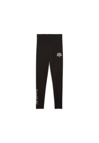 Dziewczęcy strój do biegania Puma Class High Waist. Stan: podwyższony. Kolor: czarny. Materiał: dresówka #1