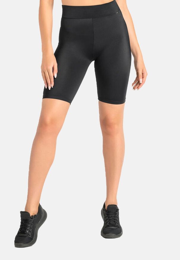 TEYLI - Legginsy krótkie na rower damskie Teyli Kolli. Kolor: czarny. Materiał: poliamid, elastan. Długość: krótkie. Sport: kolarstwo