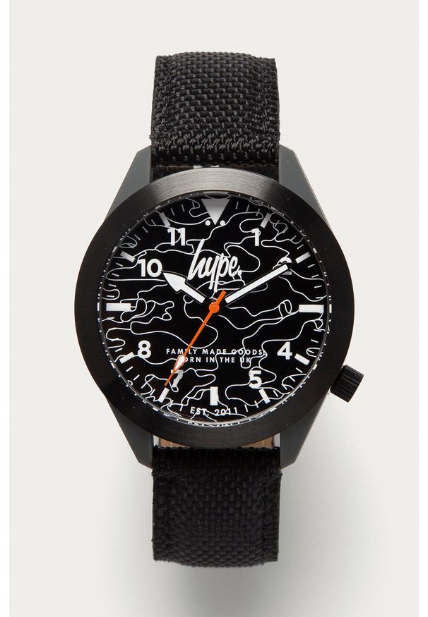 Hype - Zegarek HYG016B. Kolor: czarny. Materiał: materiał, tworzywo sztuczne
