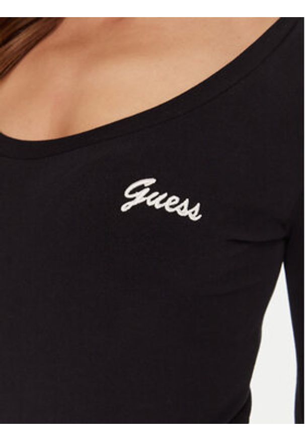 Guess Body V5BP09 KCBF1 Czarny Slim Fit. Kolor: czarny. Materiał: bawełna